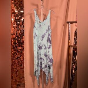 Yes World Boutique Tie Dye Sharkbite Hem Blue & Purple Size XL P2P 23-24”